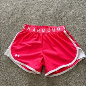 Pink Under Armour shorts